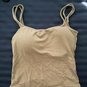 Elegant Tan Double Strap Women's Top